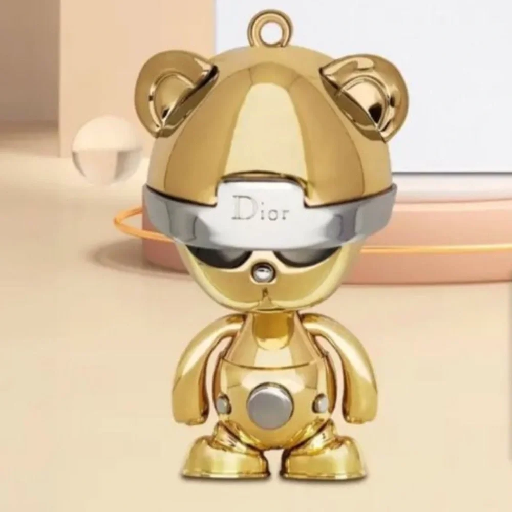 Dior Gold/Silver Inlex Bear Charm Rare NIB